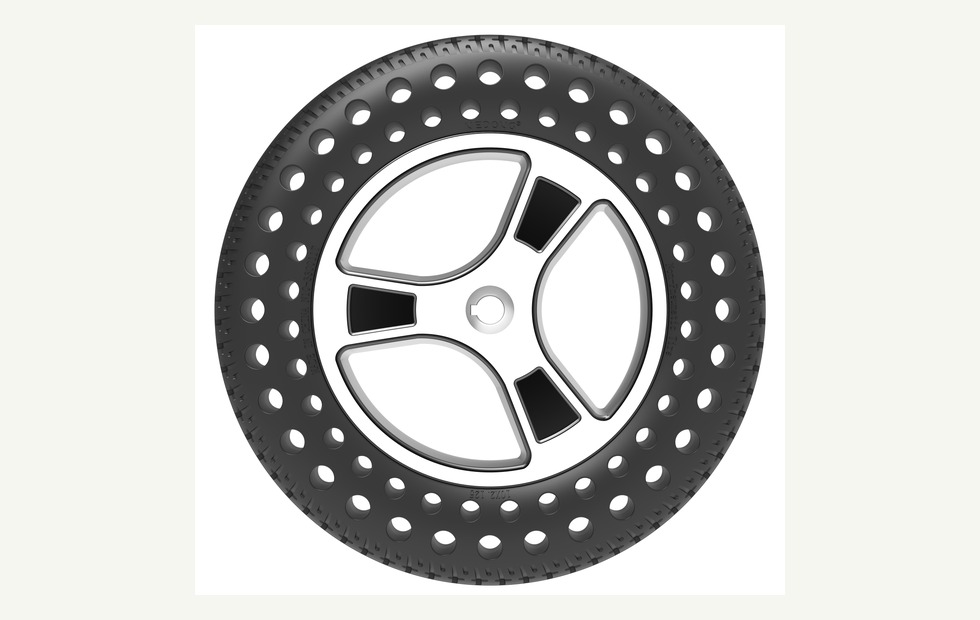 Medical mobility wheel front product view