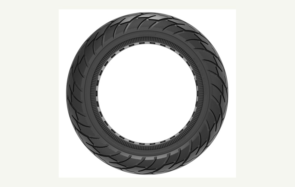 Scooter 10x2.5 airless tire side profile
